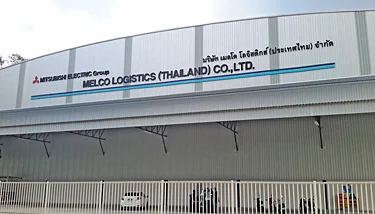 ป้ายชื่อหน้าอาคารบริษัท เมลโค โลจิสติกส์ งานป้ายโฆษณาติดตั้งเขตบ้านบึง ชลบุรี