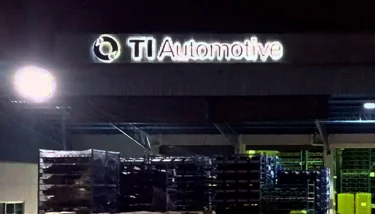ป้ายตัวอักษรโลหะซ่อนไฟ LED ไฟออกหลัง บริษัท TI AUTOMOTIVE อำเภอบ่อวิน ชลบุรี